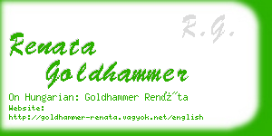 renata goldhammer business card